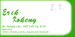 erik kokeny business card